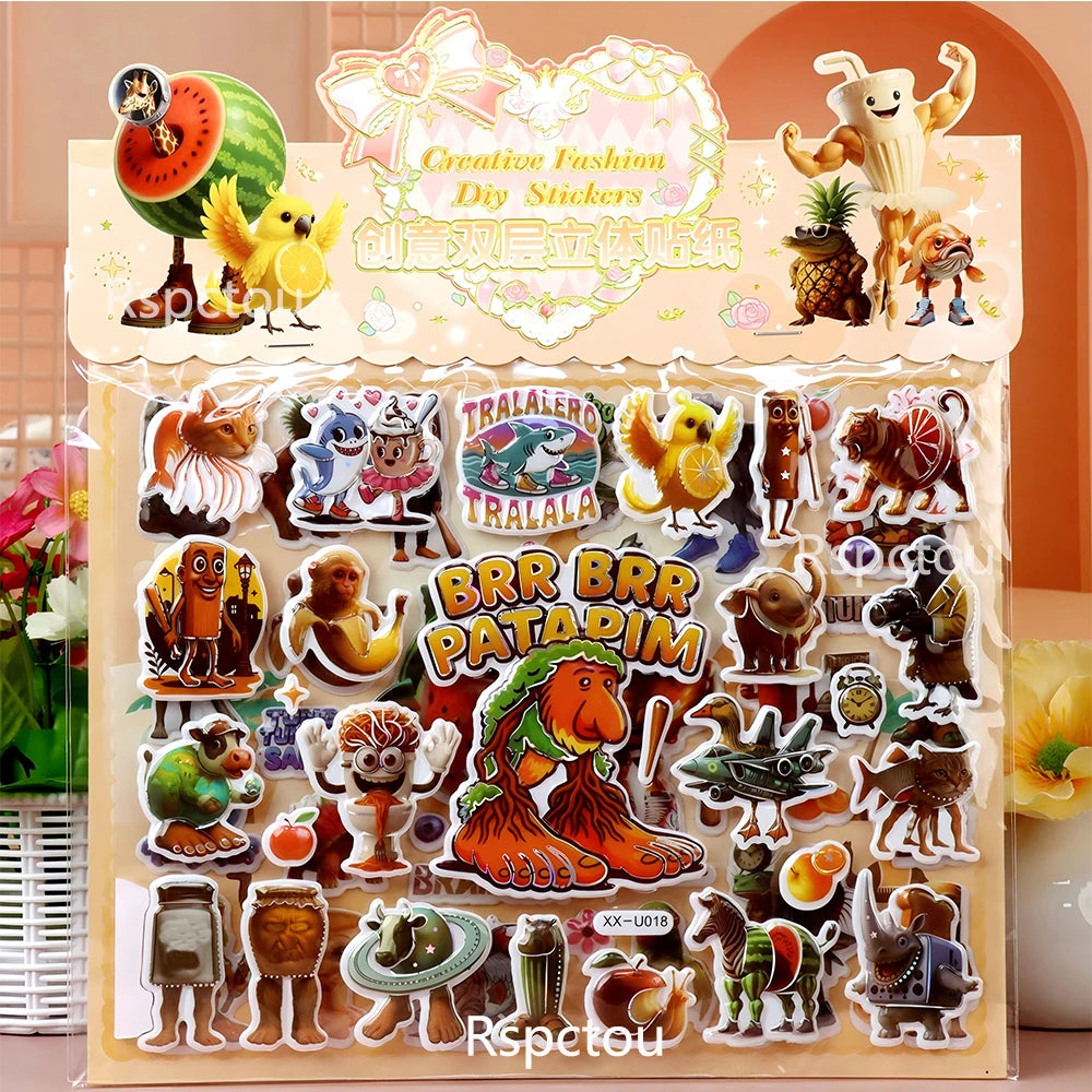 Italian Brainrot Bubble Stickers